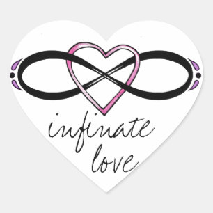 Sticker Cœur Design d'amour infini