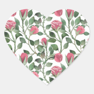 Sticker Cœur Design rose