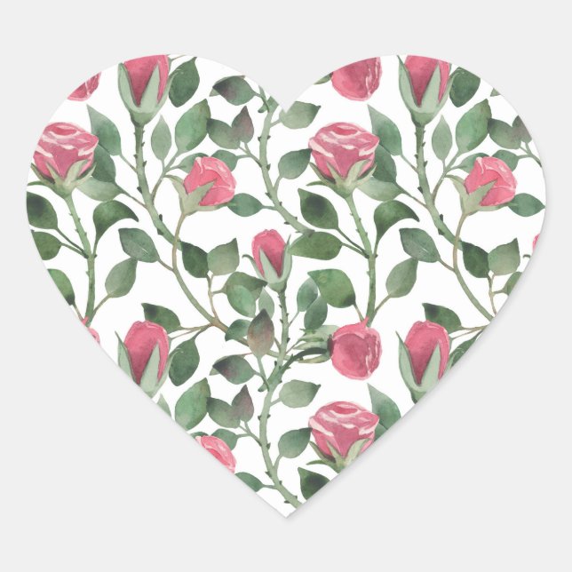 Sticker Cœur Design rose (Devant)