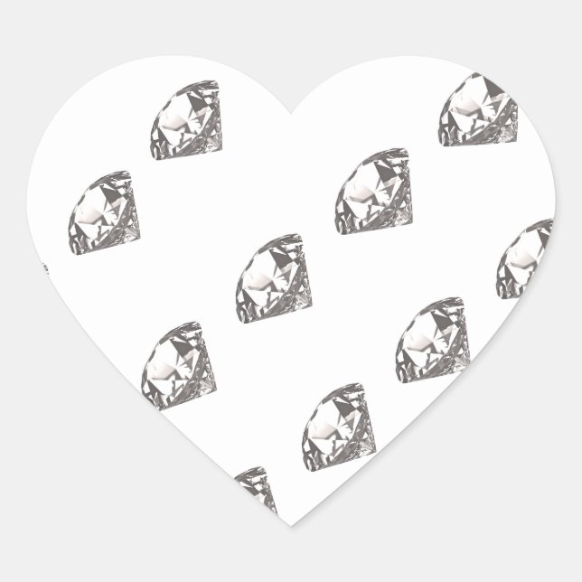 Sticker Cœur Diamants sur un (Devant)