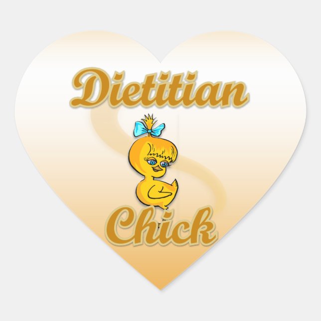 Sticker Cœur Diététiste Chick (Devant)