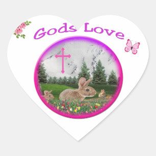 Sticker Cœur dieu amour