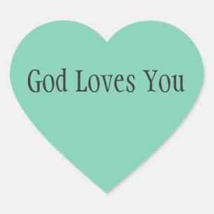 Sticker Cœur Dieu vous aime