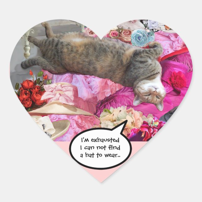 Sticker Cœur Dilemme de Princesse Tatus Coeur de chat (Devant)