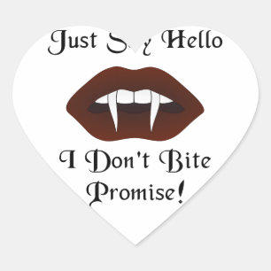 Sticker Cœur Dis juste bonjour