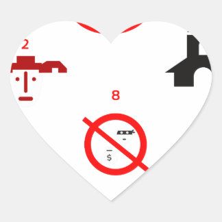 Sticker Cœur dix commandements modernes