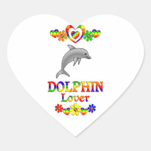 Sticker Cœur Dolphin Lover