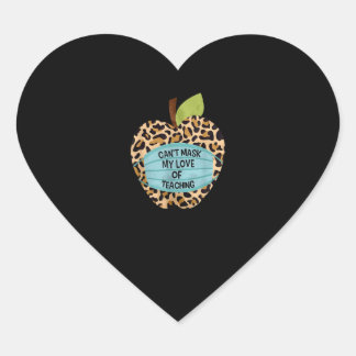 Sticker Cœur Don de l'enseignant | Je ne peux pas masquer mon a