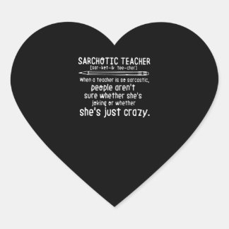 Sticker Cœur Don de l'enseignant | Professeur Sarchotic
