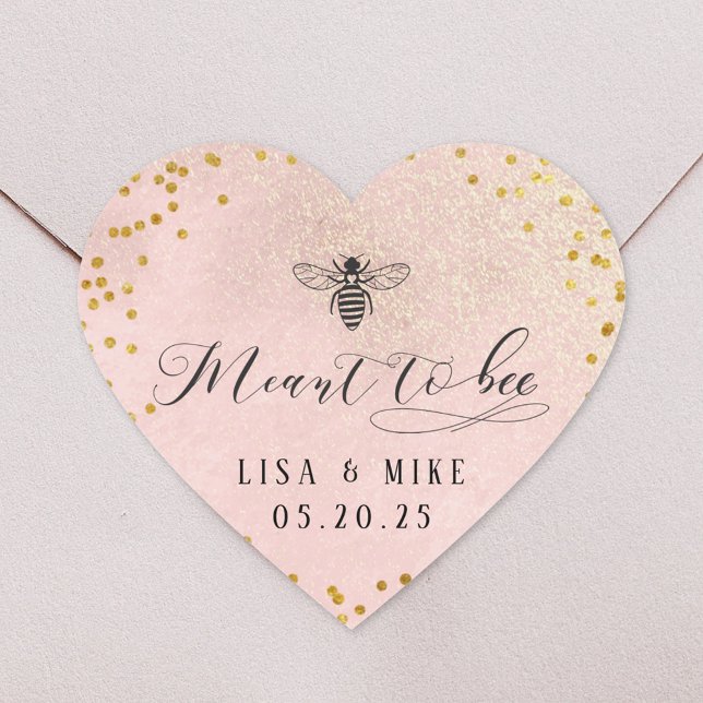 Sticker Cœur Dots d'or rose signifient pour le mariage de miel  (Créateur téléchargé)