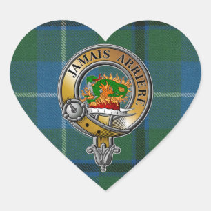 Sticker Cœur Douglas Tartan & Badge