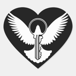Sticker Cœur Dove avec clé