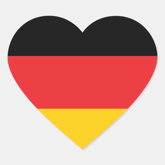 Sticker Cœur Drapeau allemand (Devant)