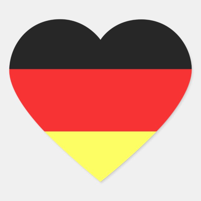 Sticker Cœur Drapeau allemand (Devant)