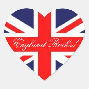Sticker Cœur Drapeau Angleterre Rocks-Union Jack