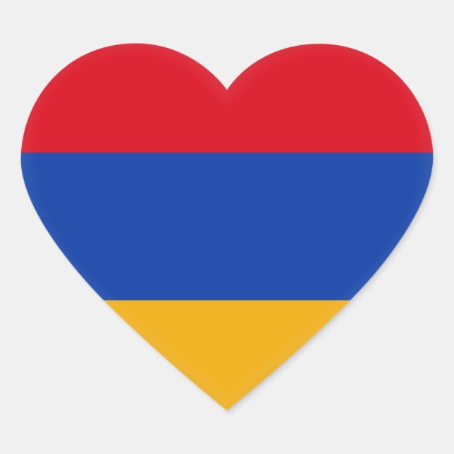 Sticker Cœur Drapeau arménien (Devant)