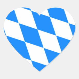 Sticker Cœur Drapeau bavarois - Bayerische Flagge
