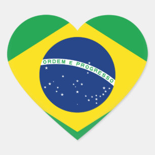 Sticker Cœur Drapeau Brésil (Brésil)