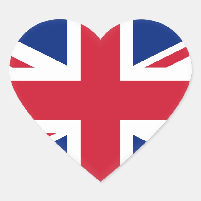 Sticker Cœur Drapeau britannique (Devant)