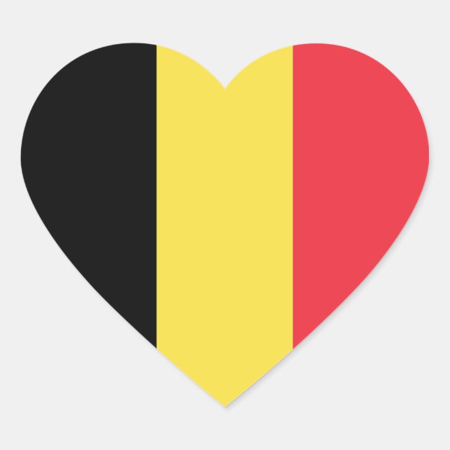 Sticker Cœur Drapeau cardiaque belge (Devant)