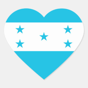 Sticker Cœur Drapeau d'amour du Honduras