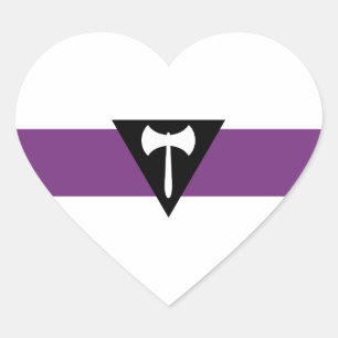 Sticker Cœur Drapeau de la fierté lesbienne