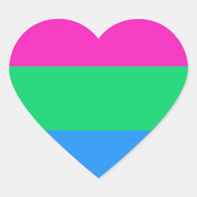 Sticker Cœur Drapeau de la Pride (Devant)
