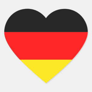 Sticker Cœur Drapeau de l'Allemagne