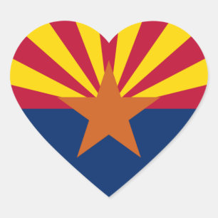Sticker Cœur Drapeau de l'Arizona