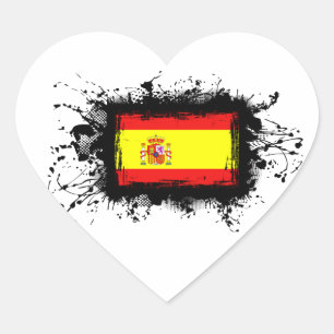 Sticker Cœur Drapeau de l'Espagne