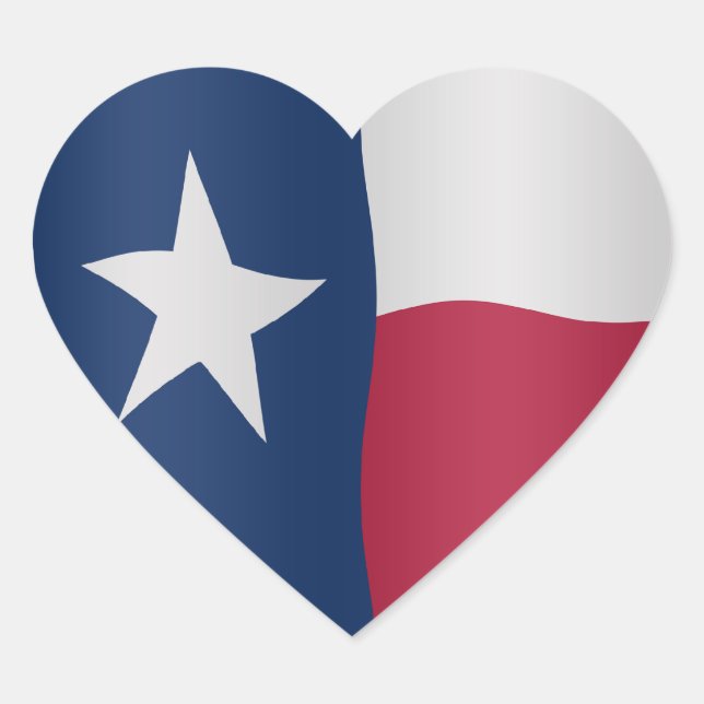 Sticker Cœur drapeau de l'État du Texas (Devant)