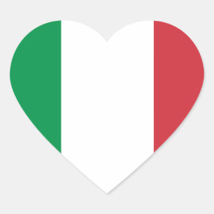 Sticker Cœur Drapeau de l'Italie