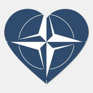 Sticker Cœur Drapeau de l'Otan