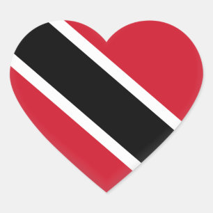 Sticker Cœur Drapeau de Trinité-et-Tobago