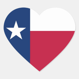 Sticker Cœur Drapeau d'état du Texas