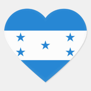 Sticker Cœur Drapeau du Honduras