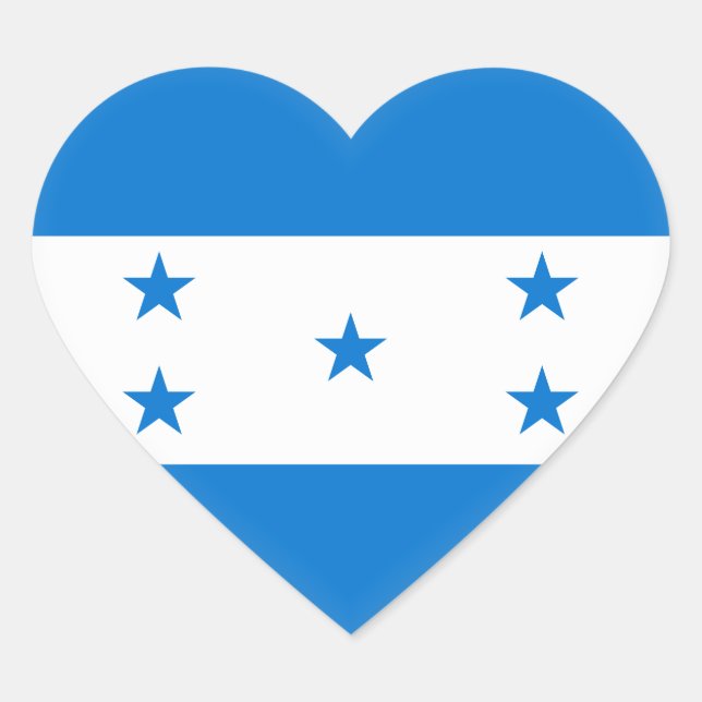 Sticker Cœur Drapeau du Honduras (Devant)