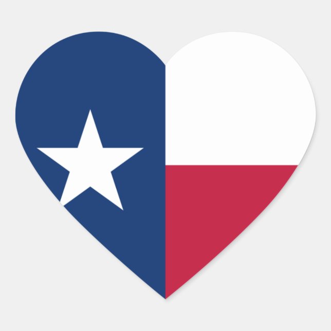 Sticker Cœur Drapeau du Texas (Devant)