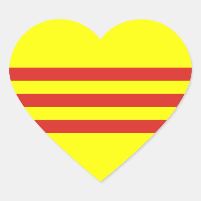 Sticker Cœur drapeau du vietnam du sud (Devant)