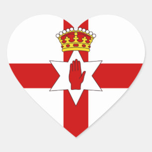 Sticker Cœur Drapeau d'ulster d'Irlande du Nord