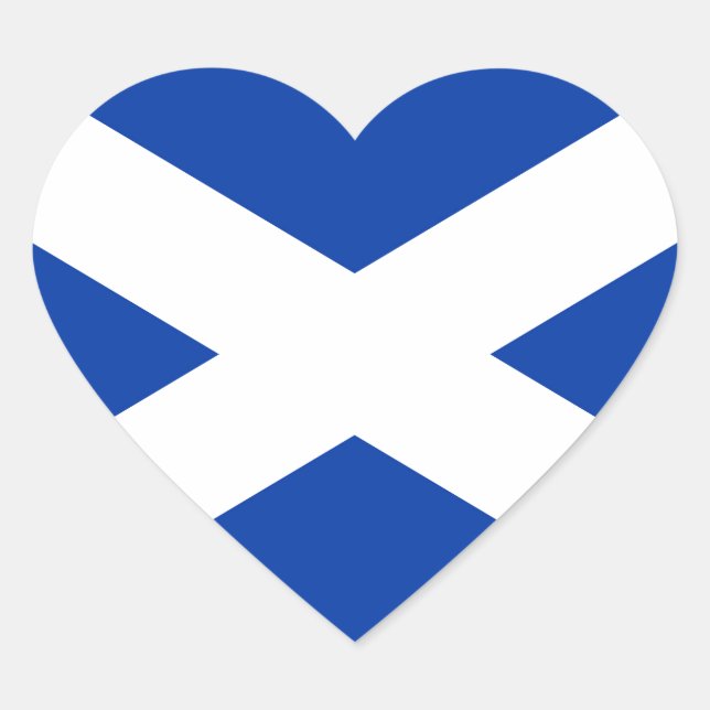 Sticker Cœur Drapeau écossais - Image de haute qualité (Devant)