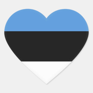 Sticker Cœur Drapeau estonien