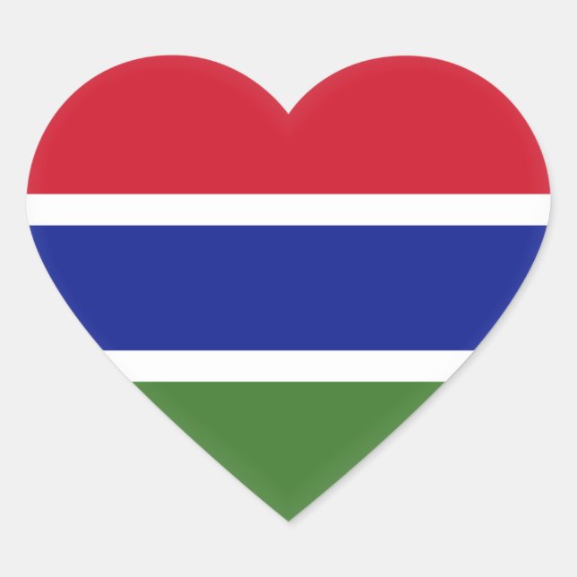 Sticker Cœur Drapeau Gambie (Devant)