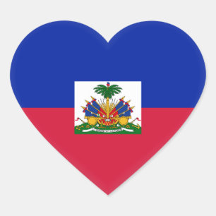Sticker Cœur Drapeau (haïtien) du Haïti