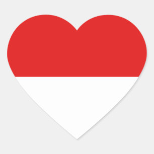 Sticker Coeur Drapeau Indonésie