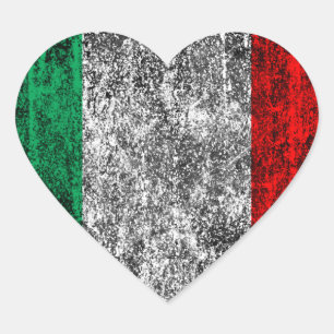 Sticker Cœur drapeau italie