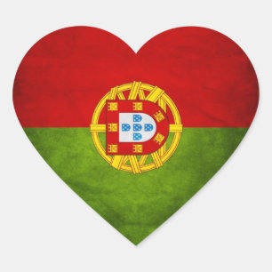 Sticker Cœur Drapeau national du Portugal