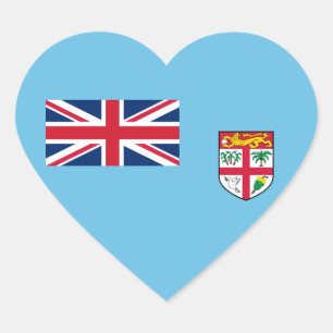 Sticker Cœur Drapeau national fidjien