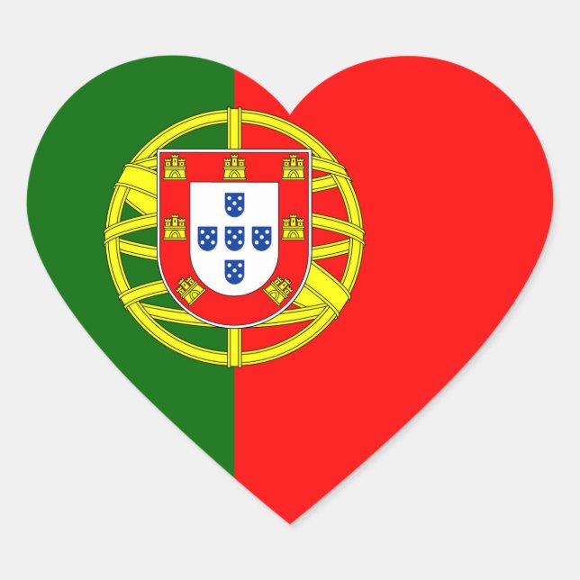 Sticker Cœur Drapeau Portugal (Devant)