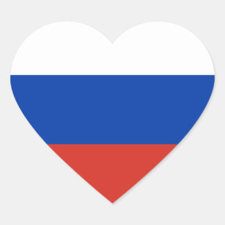Sticker Cœur Drapeau Russie/Russie